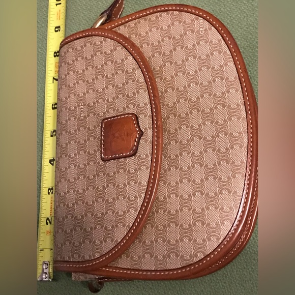 Vintage Celine Monogram All Over Print Leather Trim Crossbody Bag - Picture 16 of 16
